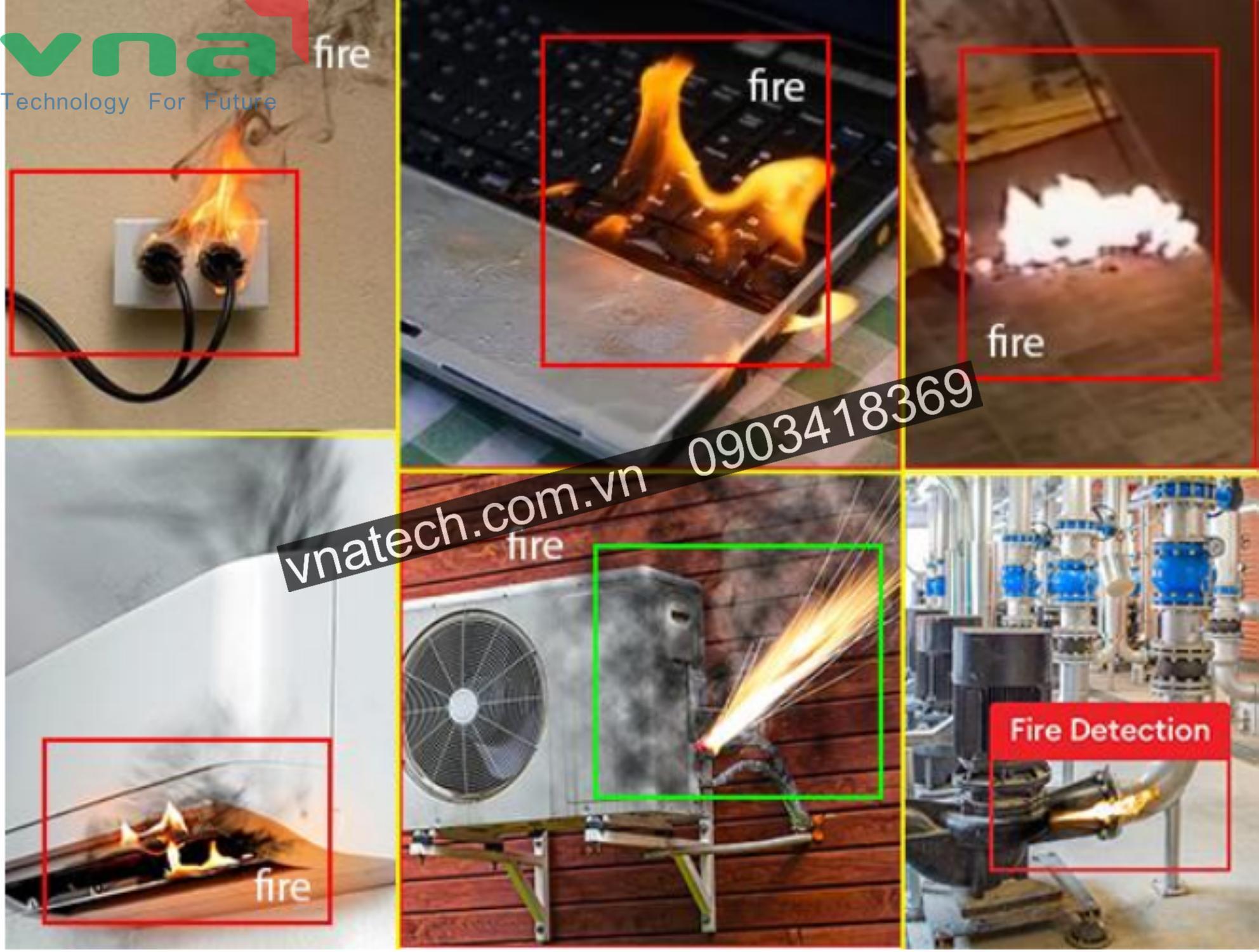 Camera AI phát hiện sự cố khói lửa nhà xưởng
