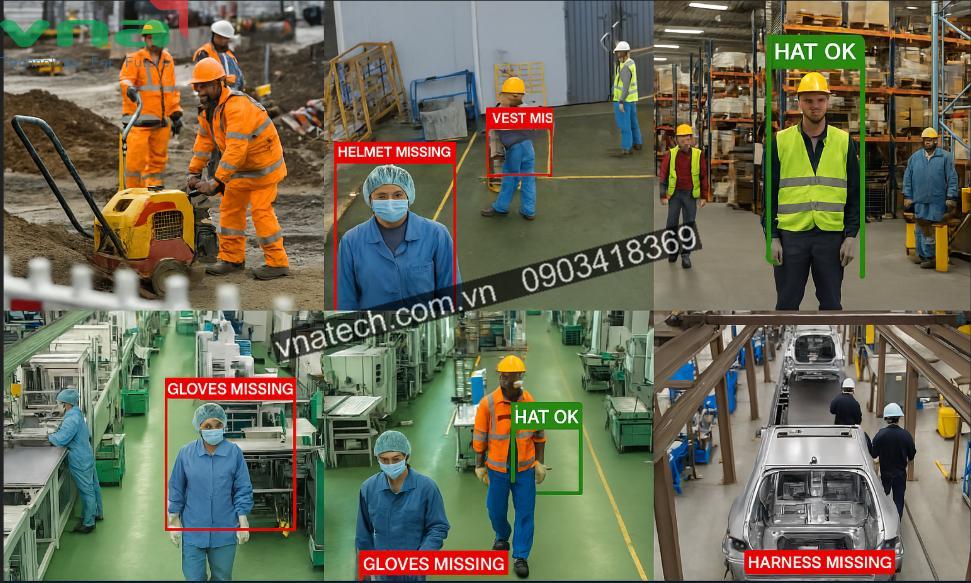 Camera AI giám sát an toàn lao động