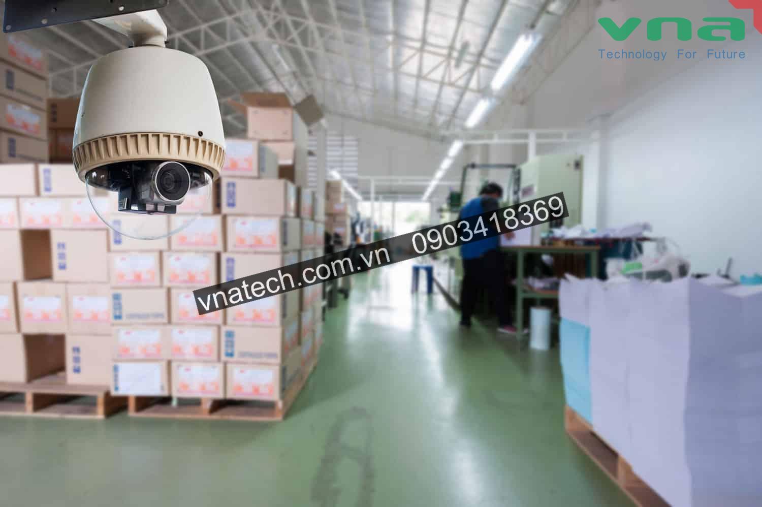 Hệ thống camera AI giám sát kho hàng