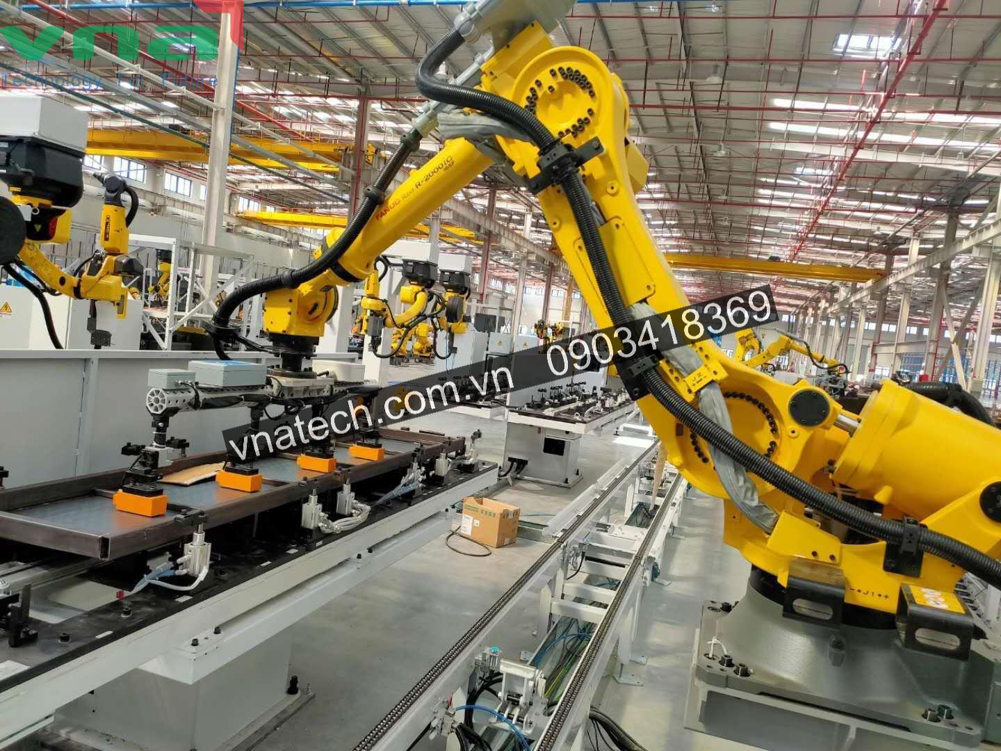 Cánh tay robot gắp hàng