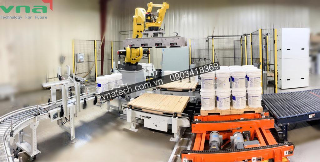 Hệ thống robot xếp pallet tốc độ cao