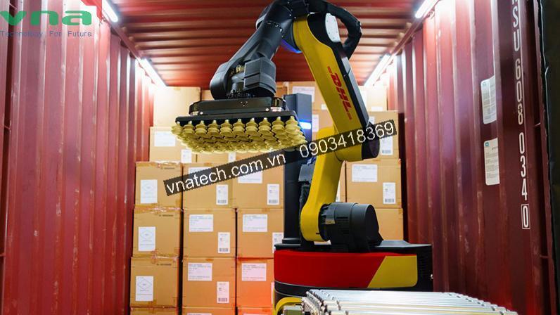 Robot bốc xếp thùng carton