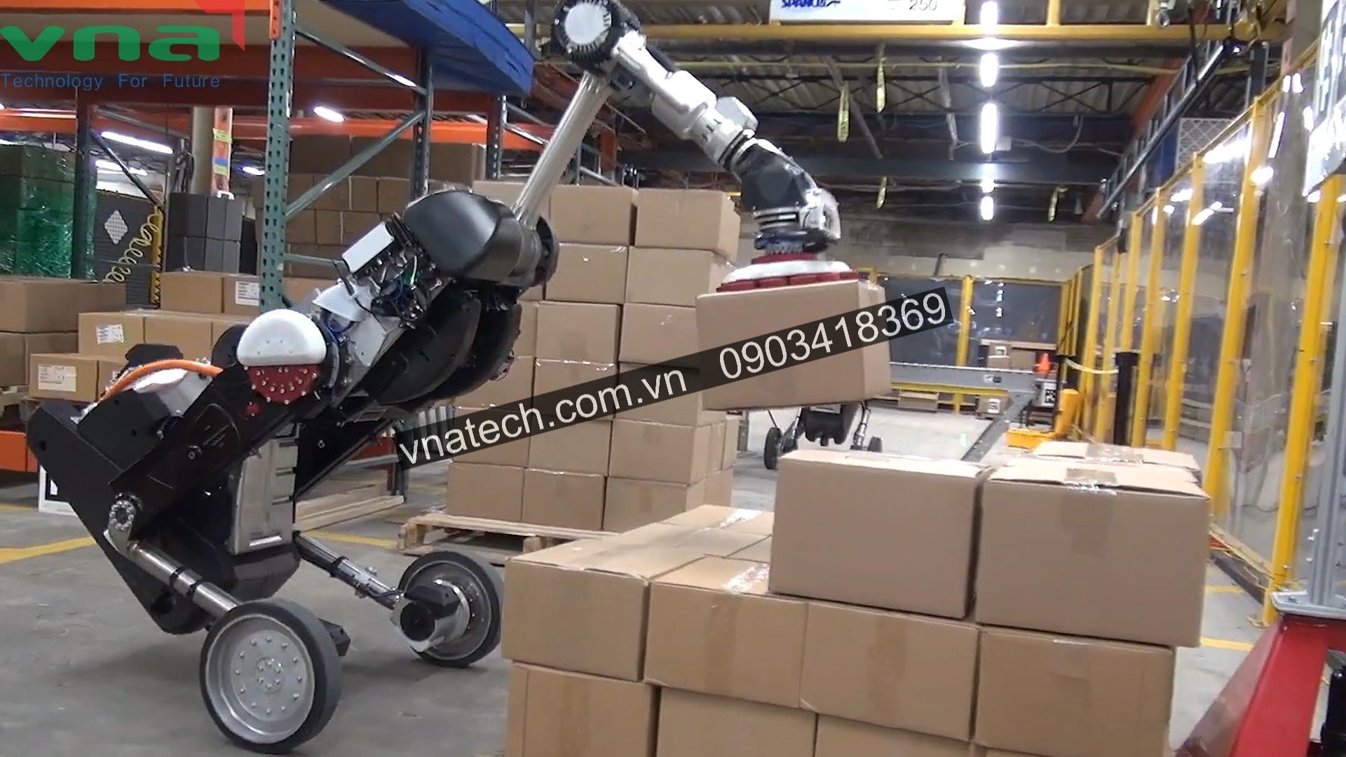 Robot gắp thùng ứng dụng trong nhiều ngành công nghiệp Robot lắp ráp thùng carton chìa khóa tối ưu tốc độ đóng gói